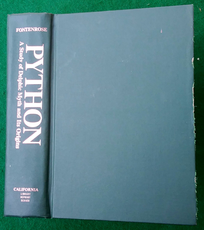 Image for PYTHON: A STUDY OF DELPHIC MYTH AND ITS ORIGINS