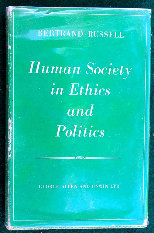 Image for HUMAN SOCIETY IN ETHICS AND POLITICS